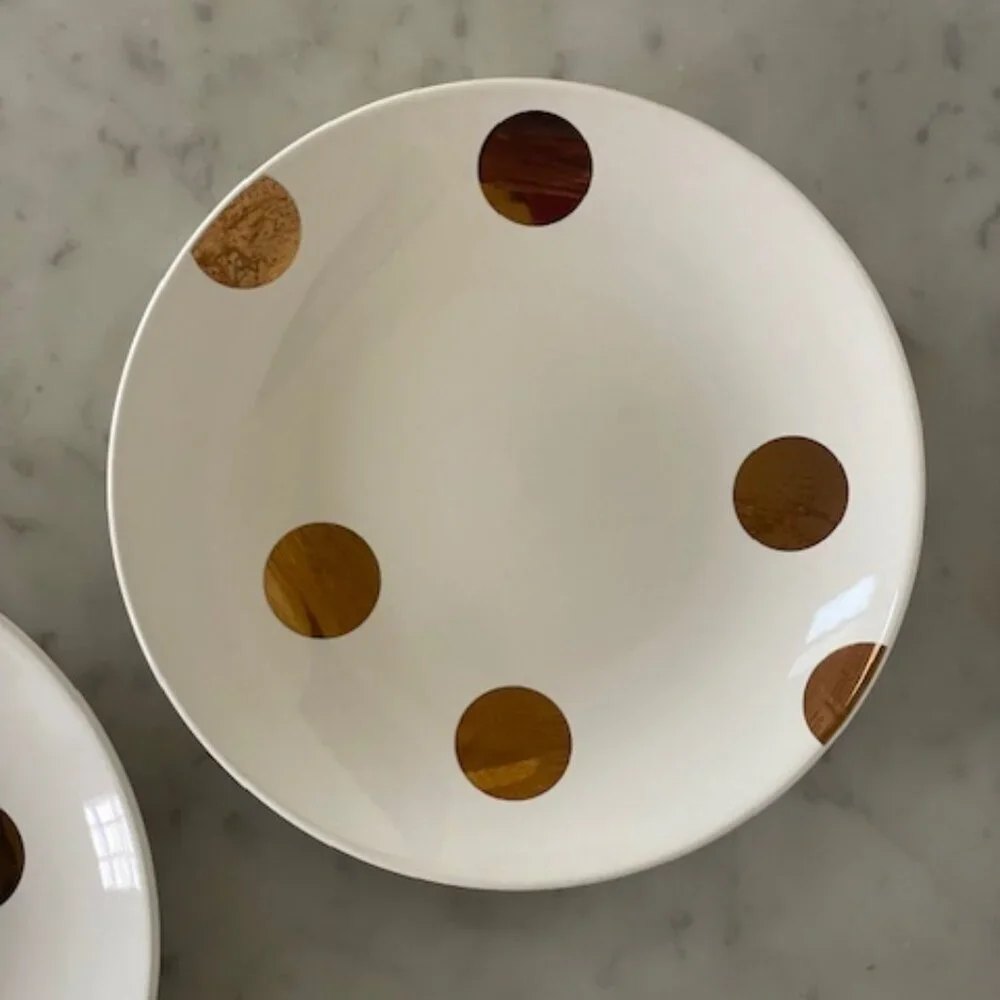 KATE SPADE Lenox All in Good Taste Deco Dot Gold Salad Plate 6